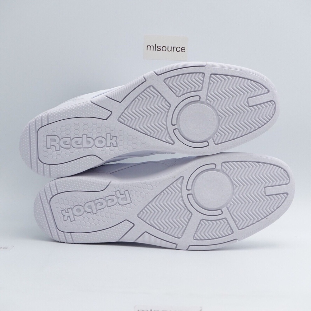 NEW Reebok BB 4000 II Leather Sneakers 100033737 Triple White - Picture 5 of 11